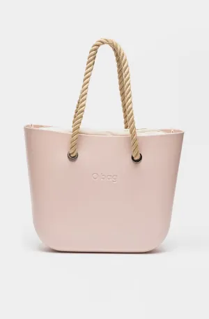 O BAG Classic XL Extralight® with Canvas Fabric Inner Bag & Long Rope Handles - Rose