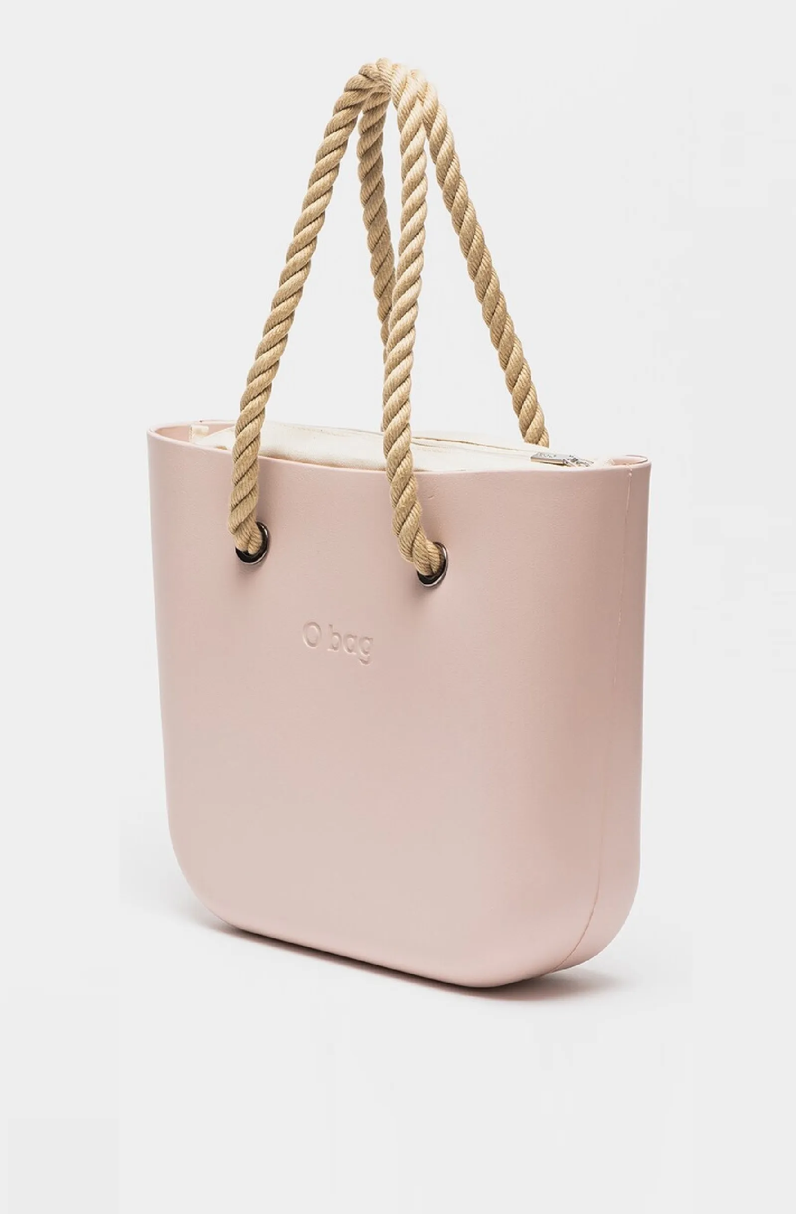 O BAG Classic XL Extralight® with Canvas Fabric Inner Bag & Long Rope Handles - Rose