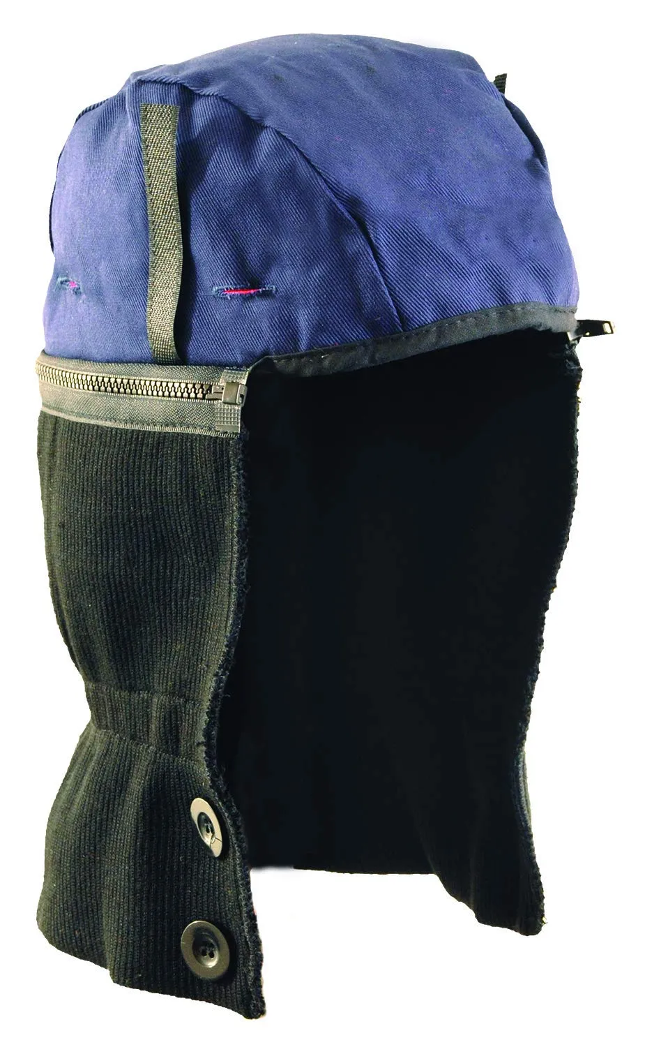 OccuNomix mens Fleece Lined / 2 Layers 2-way Premium Shoulder Length Two Way Winter Liner, Navy, shoulder length 14-16 US