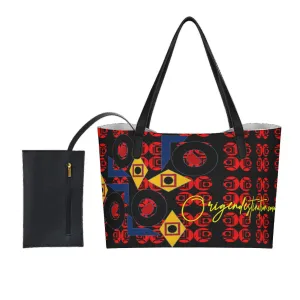OD Signature Tote Bag With Black Mini Purse MltE
