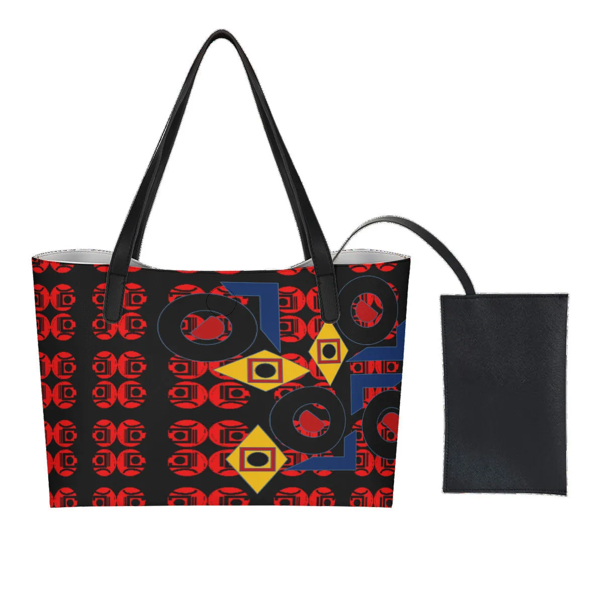 OD Signature Tote Bag With Black Mini Purse MltE