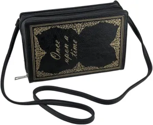 Once Upon a Time Storybook Look Structured Cross Body Purse Black