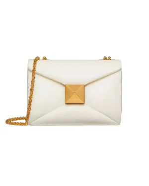 One Stud Small Shoulder Bag in Ivory
