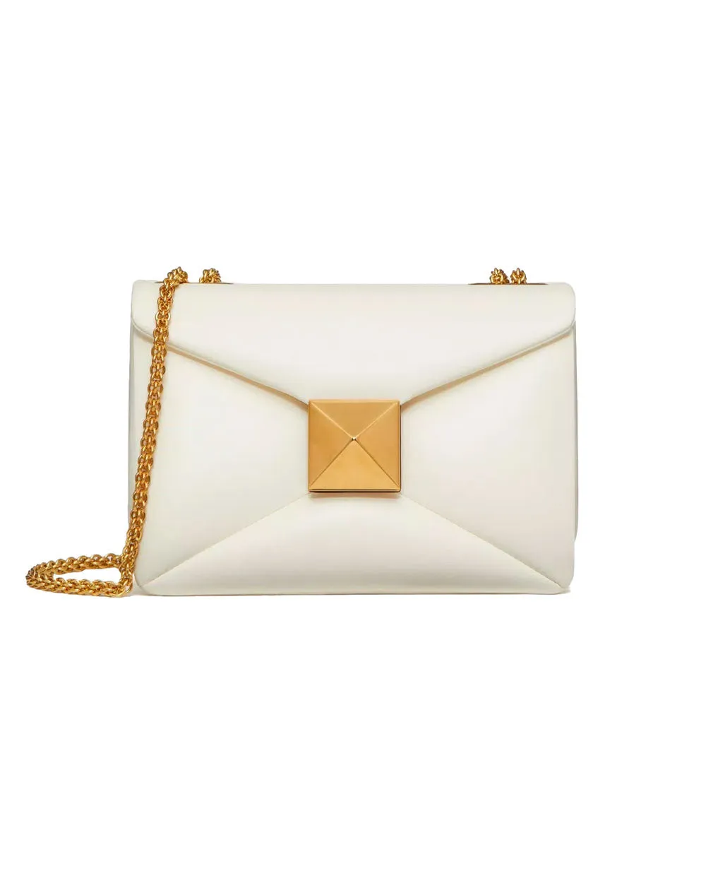 One Stud Small Shoulder Bag in Ivory