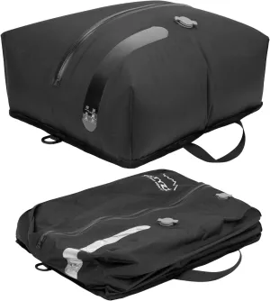 ONTYZZ Travel Vacuum Compression Bags Reusable Compression Bag with IP67 Waterproof Zipper Space Saver Vacuum Bags for Suitcase,One Pack Black