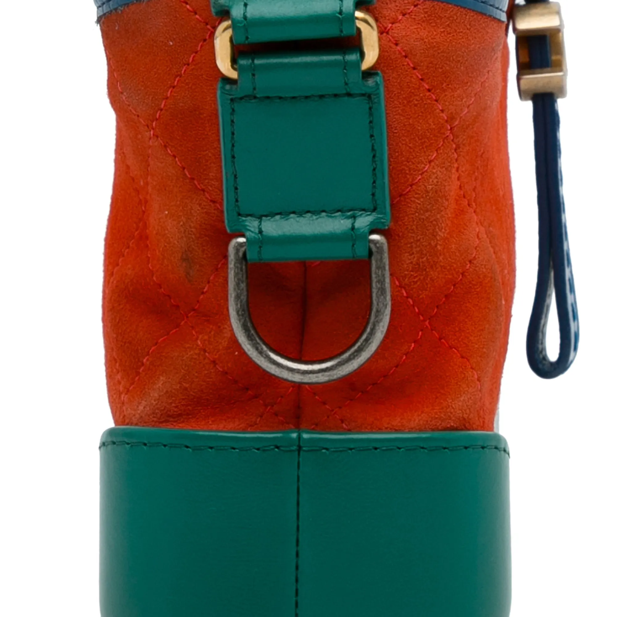 Orange Chanel Small Suede Gabrielle Crossbody