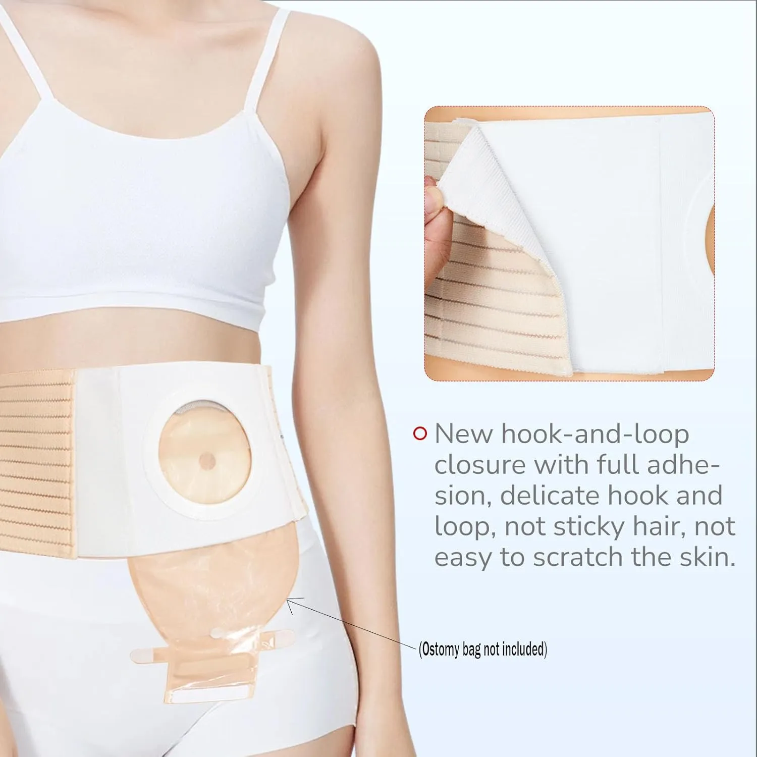 Ostomy Belt, Stoma Hernia Support Belt for Men Women Abdominal, Colostomy Belt for Post Operative Care, Ostomy Stealth Belt Helping Fix Stoma Bag in Place Size (M)