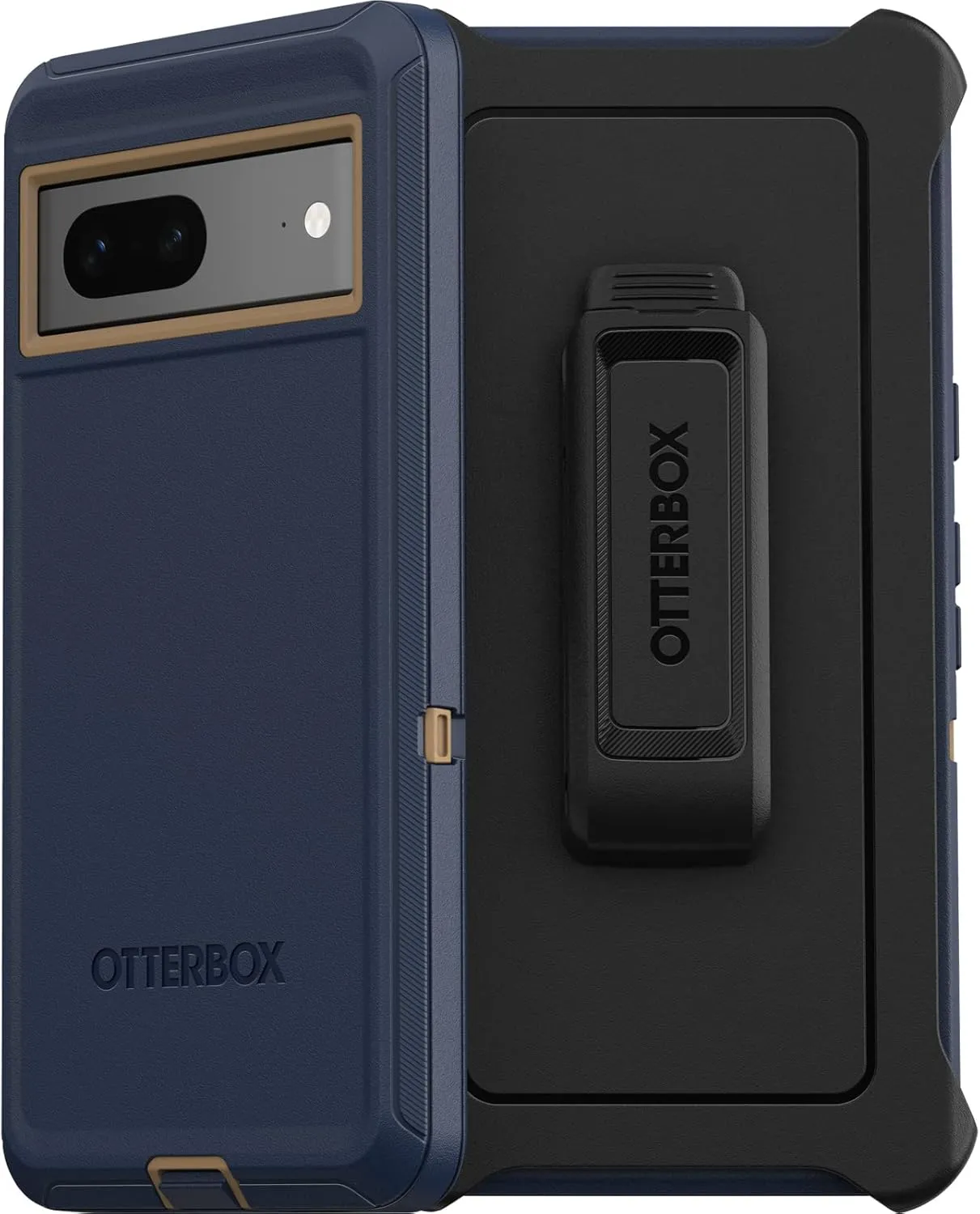 OtterBox Google Pixel 7 Defender Series Case - Blue Suede Shoes, Rugged & Durable, with Port Protection, Includes Holster Clip Kickstand