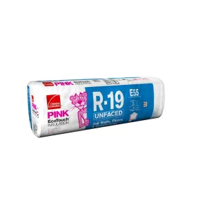 Owens Corning 775 SQFT 10 Bags of R 19 Unfaced 15 by 93 Fiberglass Batt Fits 2X6 Floor-Ceiling