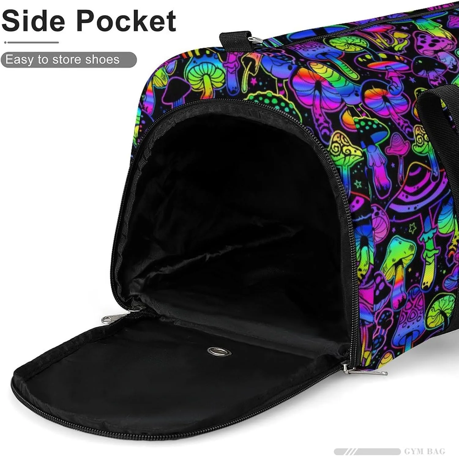 Paisley Navy Blue Pattern Fitness Bag with Large Capacity Backpack And Waterproof Bag
