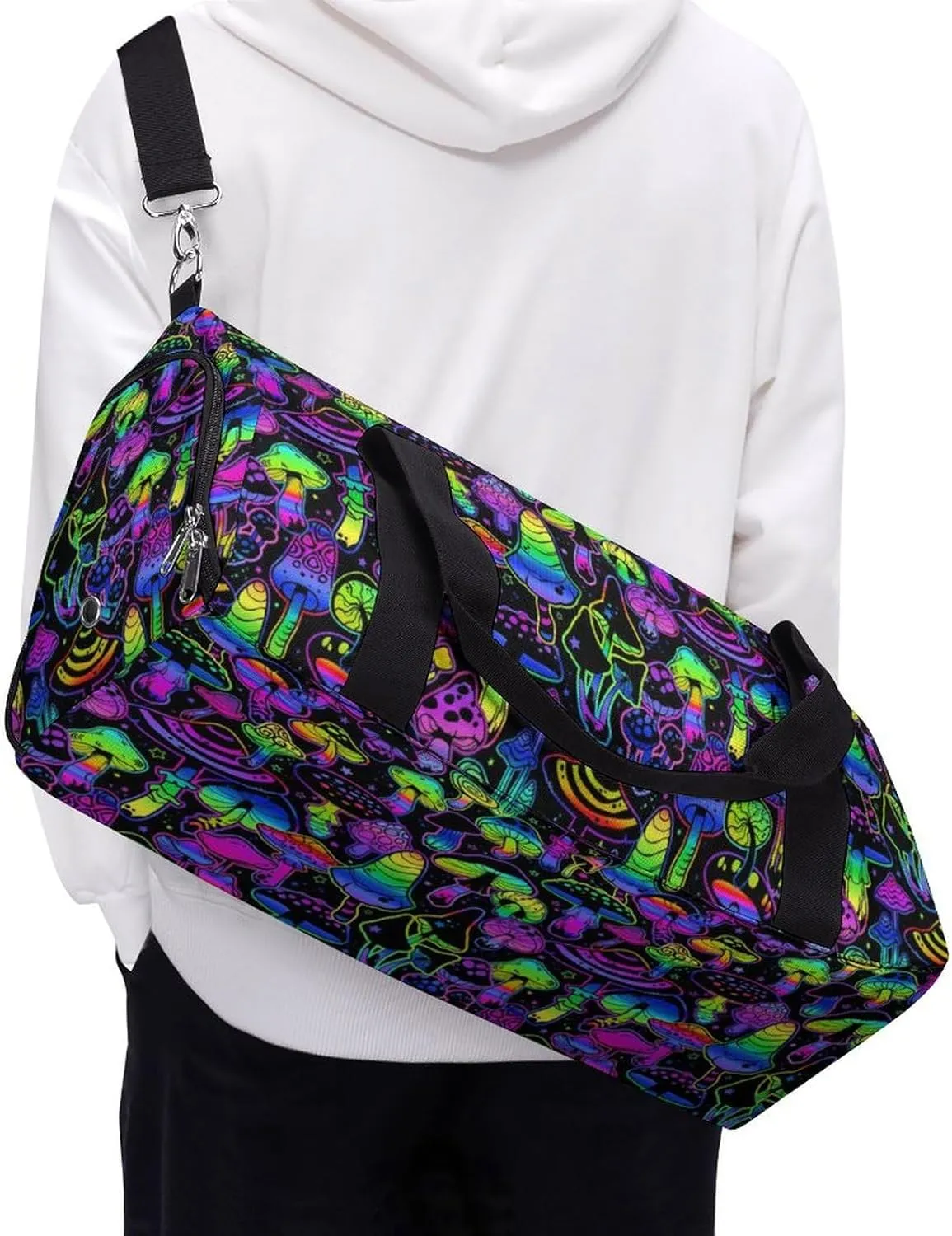 Paisley Navy Blue Pattern Fitness Bag with Large Capacity Backpack And Waterproof Bag