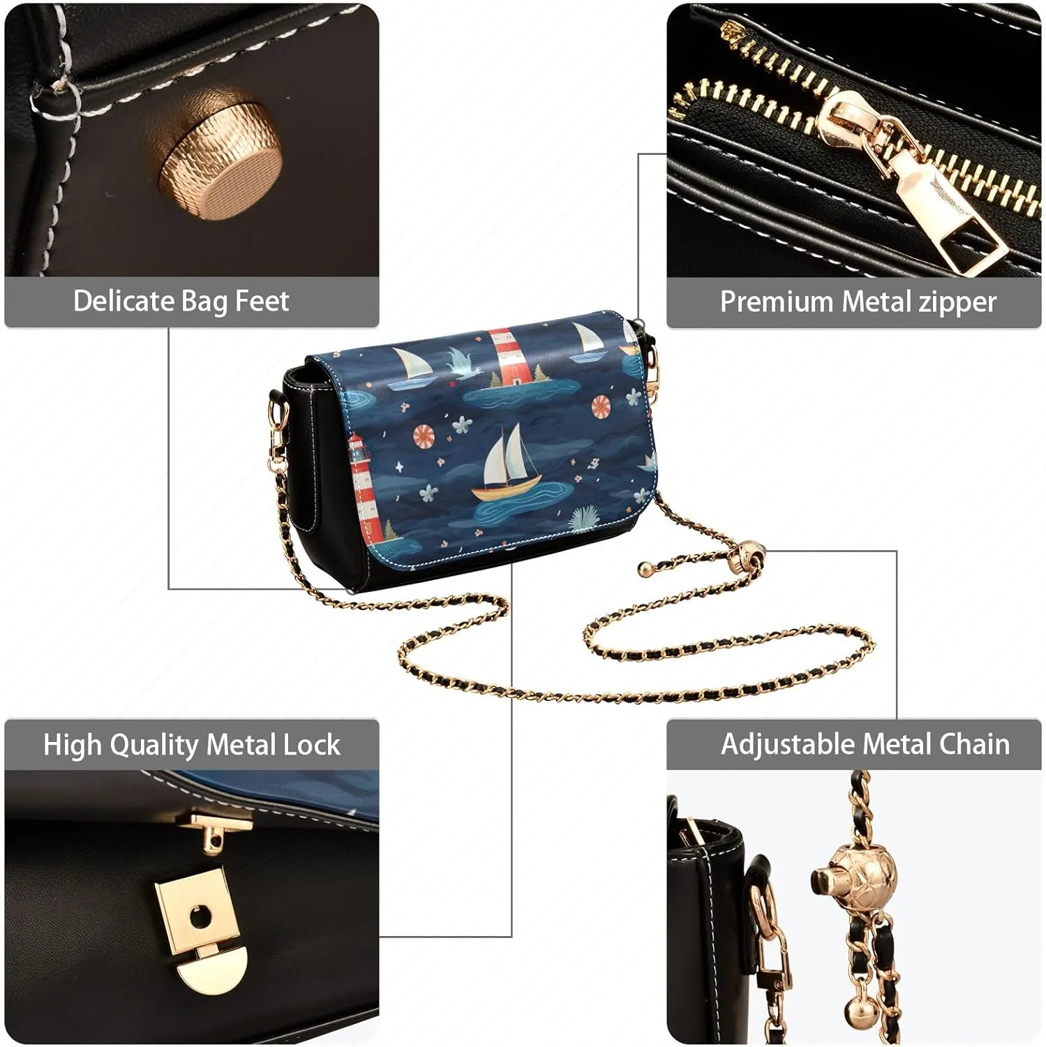 Parrot with Leaves and Flowers Women Leather Crossbody Bag, Crossbody Bags for Women, Zipper Shoulder Bag