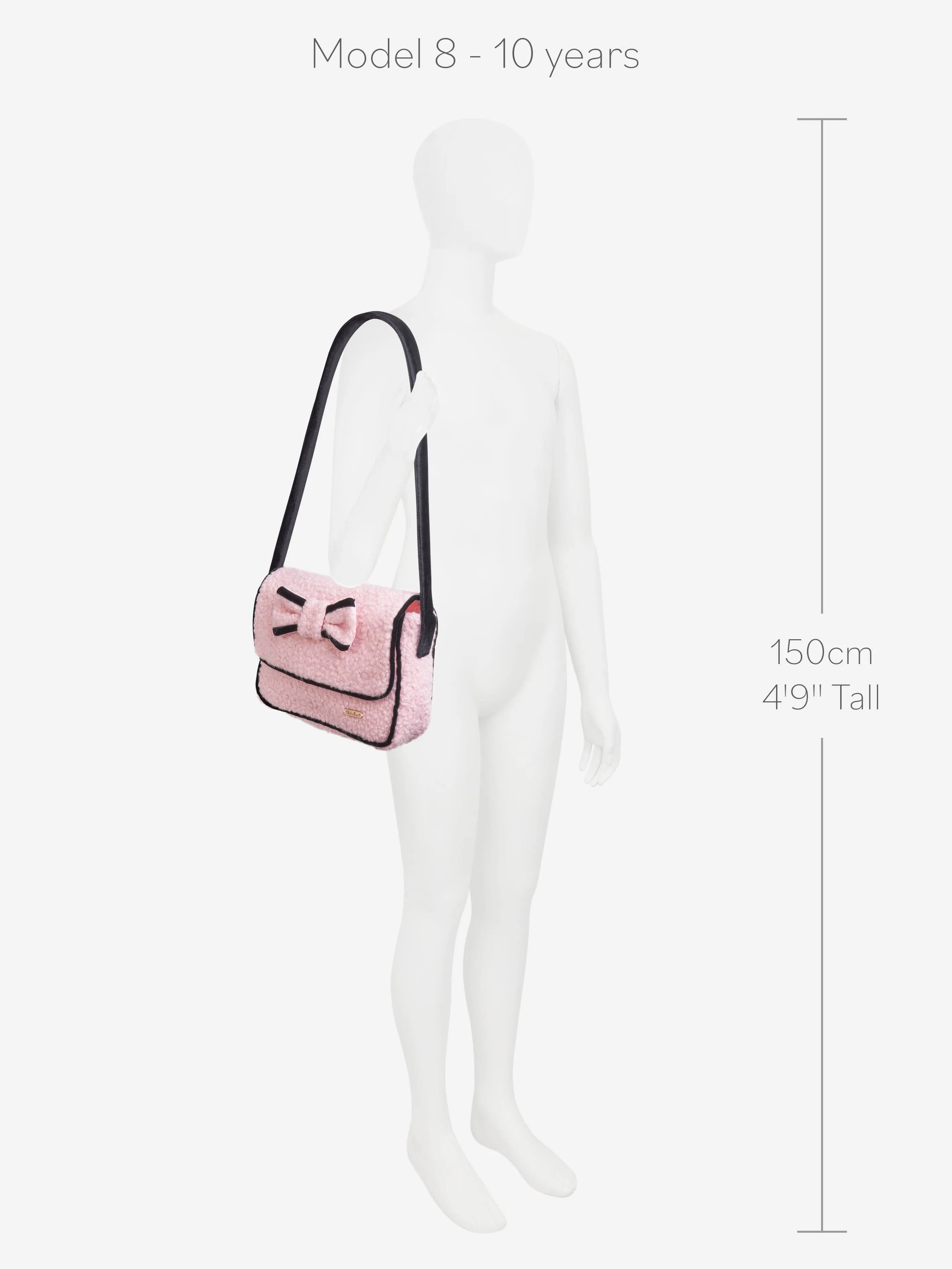 Patachou Girls Boucle Tweed Bag in Pink