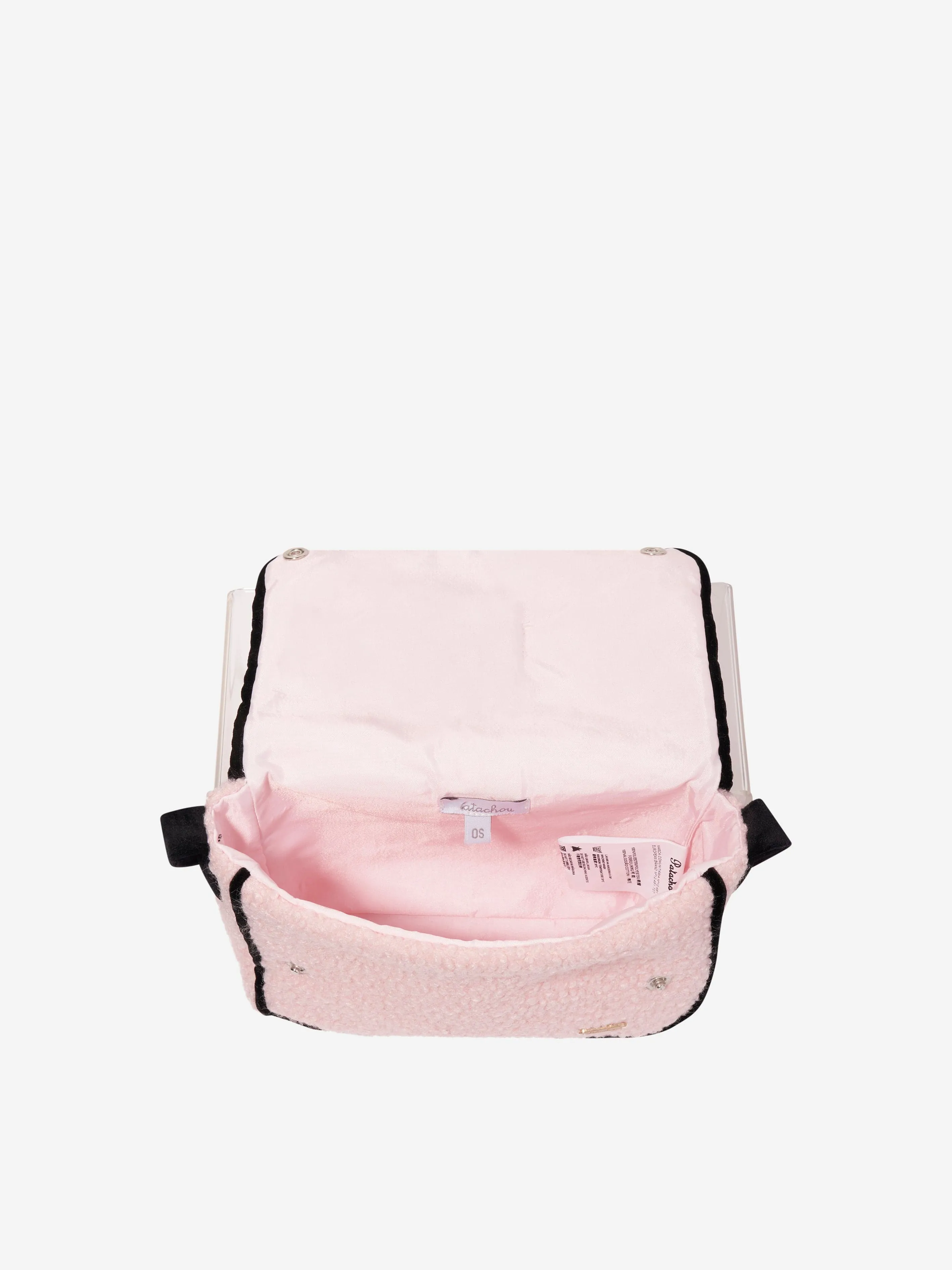 Patachou Girls Boucle Tweed Bag in Pink