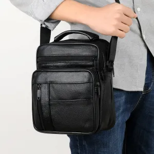 Percentage-based sale Cow Quality Men's Supportive policies Bags Messenger Leather Bag Business Shoulder 2019 Men skin Mini New High Crossbody Genuine Single Casual Small