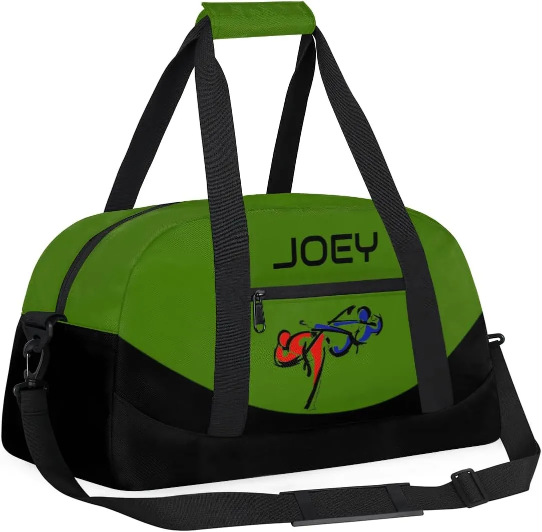 Personalized Martial Art Bag Duffel Bag for Boys Girls, Custom Taekwondo Karate Bag for Travel Weekender Practice Battle