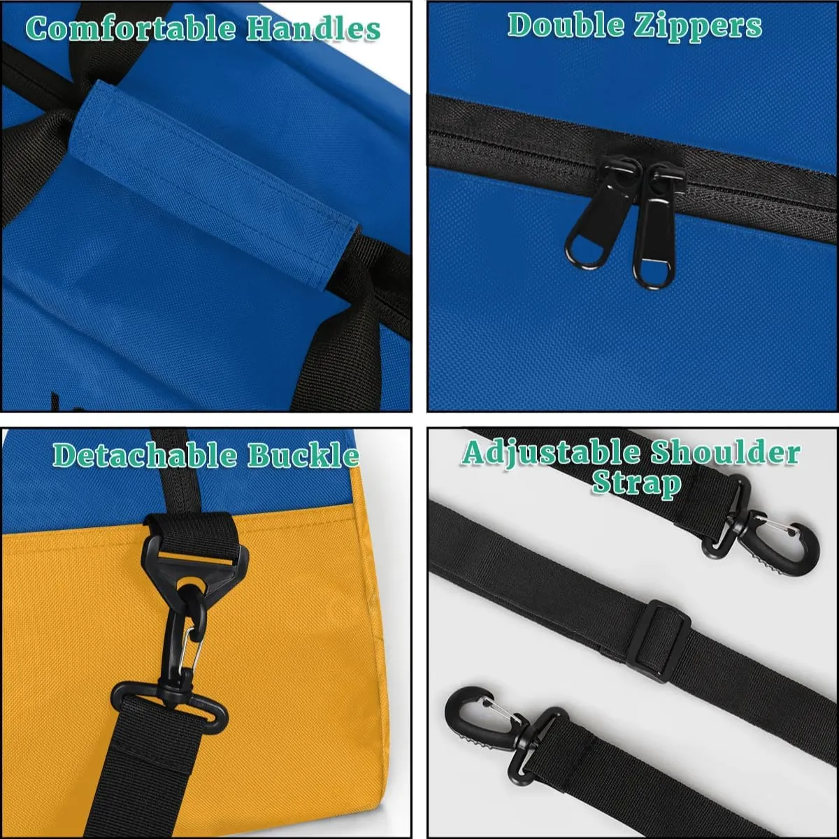 Personalized Martial Art Bag Duffel Bag for Boys Girls, Custom Taekwondo Karate Bag for Travel Weekender Practice Blue Yellow