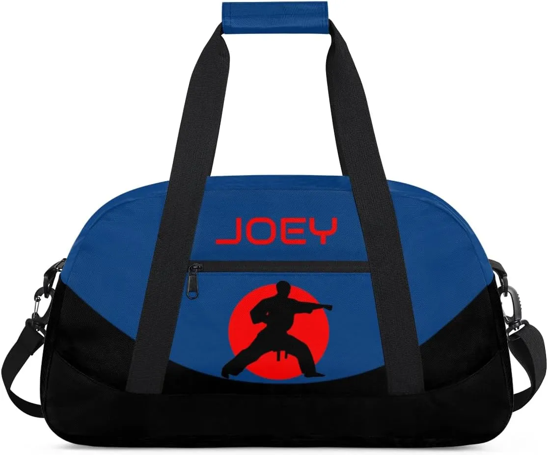 Personalized Martial Art Bag Duffel Bag for Boys Girls, Custom Taekwondo Karate Bag for Travel Weekender Practice Boy