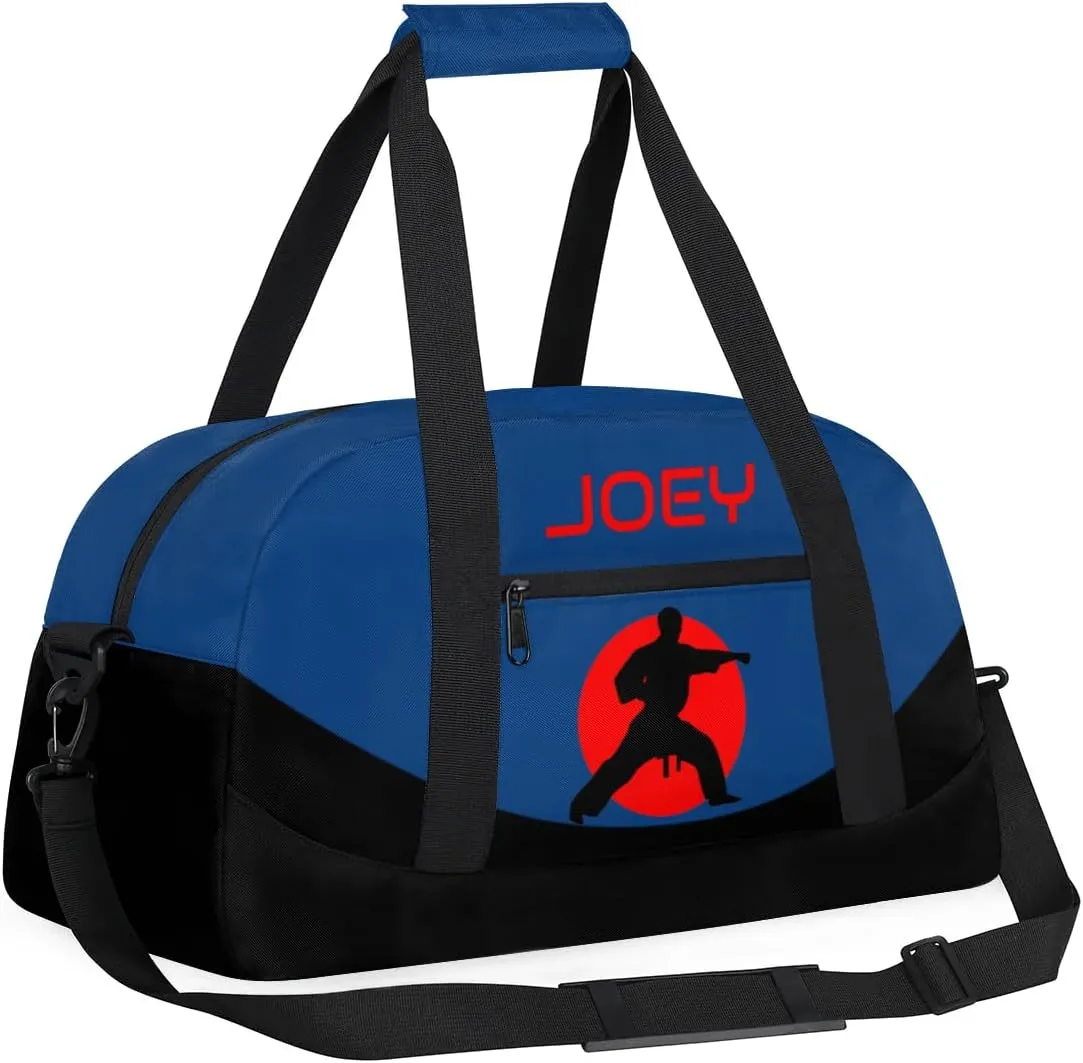 Personalized Martial Art Bag Duffel Bag for Boys Girls, Custom Taekwondo Karate Bag for Travel Weekender Practice Boy
