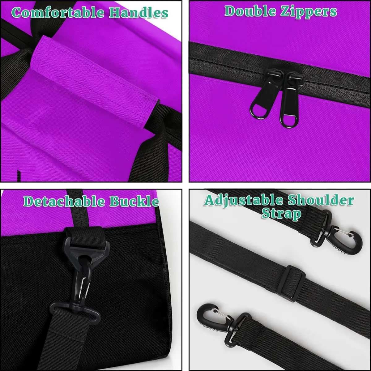 Personalized Martial Art Bag Duffel Bag for Boys Girls, Custom Taekwondo Karate Bag for Travel Weekender Practice Purple Girl