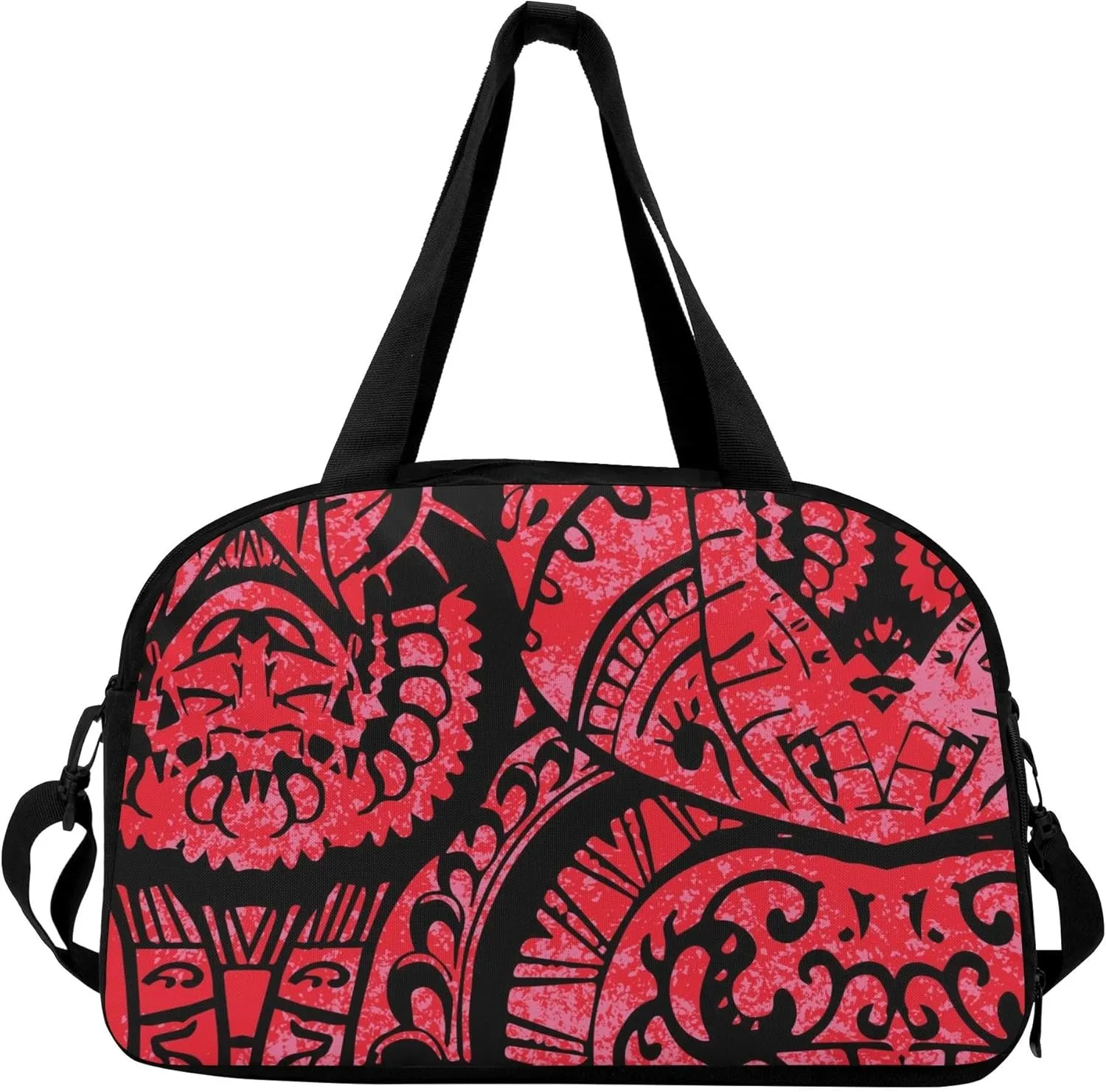 Personalized Travel Storage Bag Tote Polynesian Tribe Custom Handbag Large Capacity Wear Resistant Durable Handbag