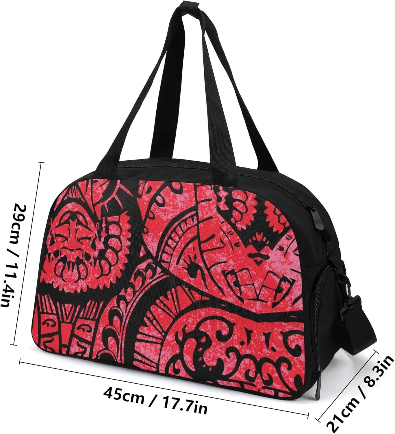 Personalized Travel Storage Bag Tote Polynesian Tribe Custom Handbag Large Capacity Wear Resistant Durable Handbag