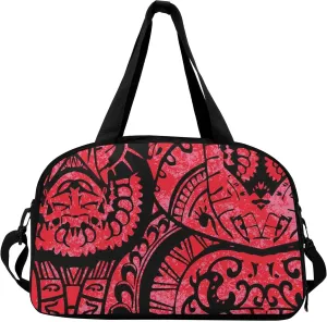 Personalized Travel Storage Bag Tote Polynesian Tribe Custom Handbag Large Capacity Wear Resistant Durable Handbag