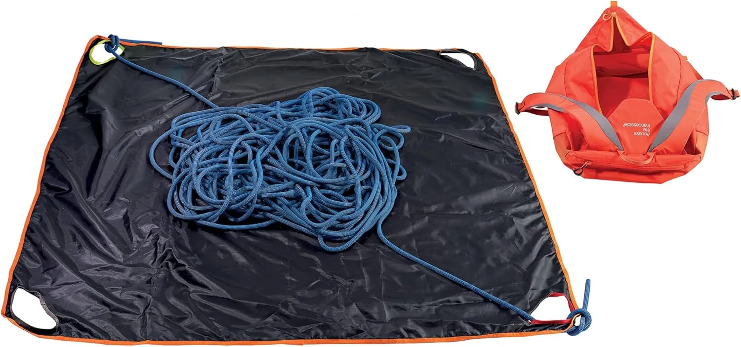 PETZL KLIFF Rope Bag - 36-Liter Rope Bag for Sport Climbing With Removable Tarp - Red/Orange