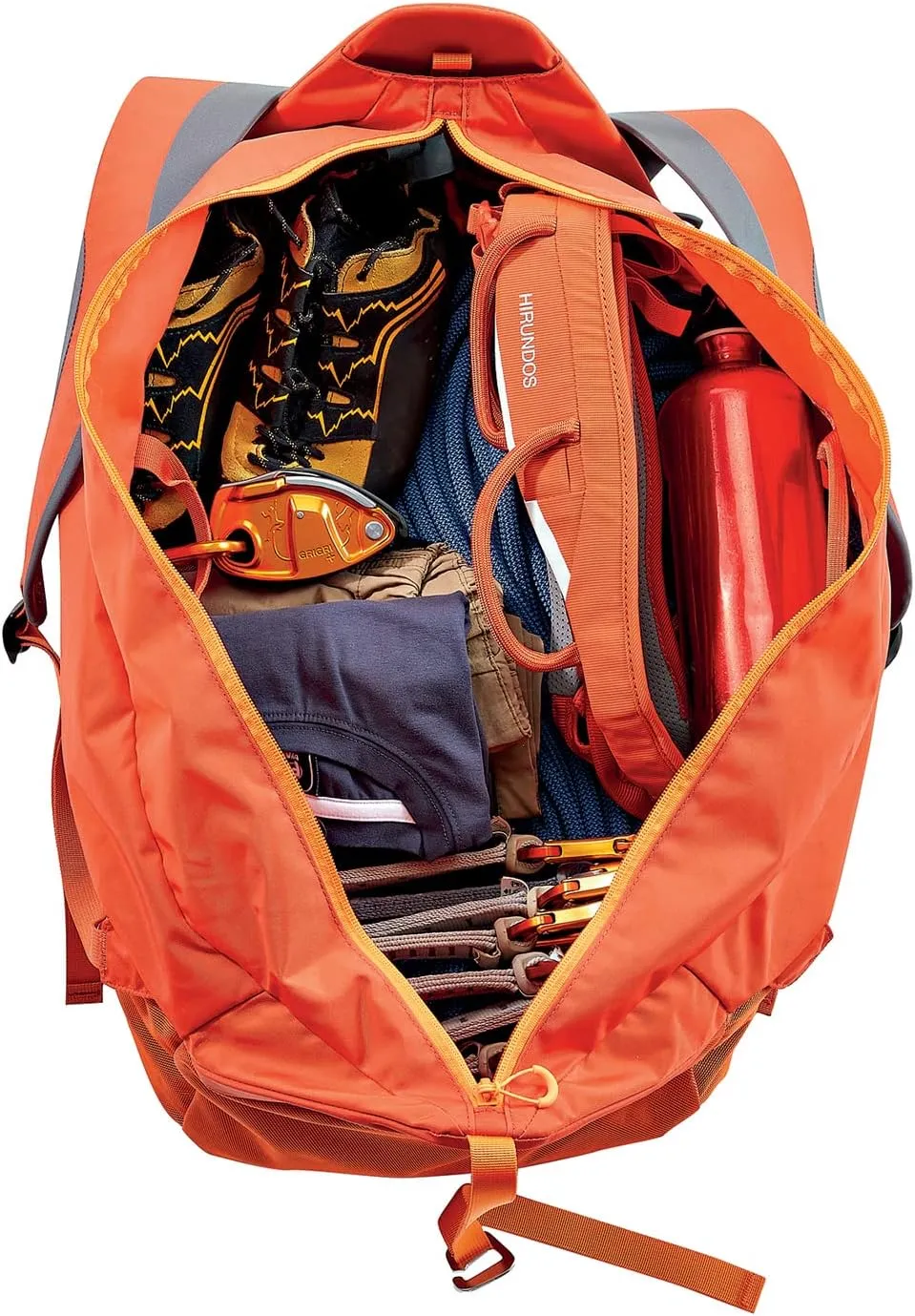 PETZL KLIFF Rope Bag - 36-Liter Rope Bag for Sport Climbing With Removable Tarp - Red/Orange