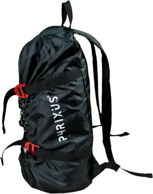 PHRIXUS Backpack, Classic Rope Bag with Water-Resistant Folding Shoulder Straps, 500D Oxford, Large Capacity for 80m Climbing Rope, Black