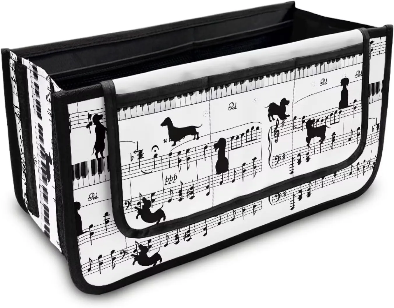 Piano Music Note Rollator Bag Folding Bag Tote Organizer Pouch Storage to Walkers for Senoirs Walker Accessories for Elderly Senior