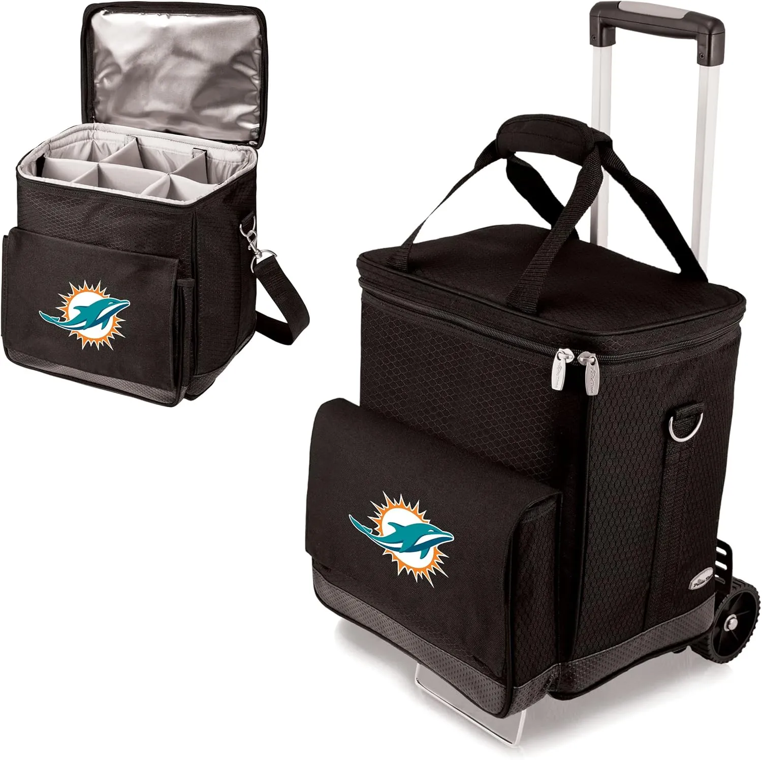 PICNIC TIME NFL Unisex-Adult NFL Cellar 6-Bottle Wine Carrier & Cooler Tote with Trolley