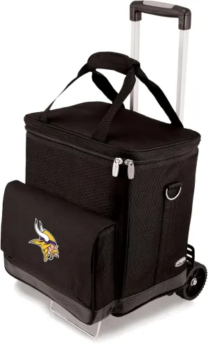 PICNIC TIME NFL Unisex-Adult NFL Cellar 6-Bottle Wine Carrier & Cooler Tote with Trolley