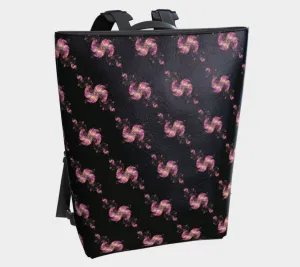 Pink Paisley Pattern Vegan Leather Backpack