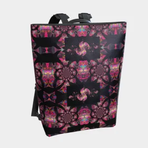 Pink Paisley Vegan Leather Backpack
