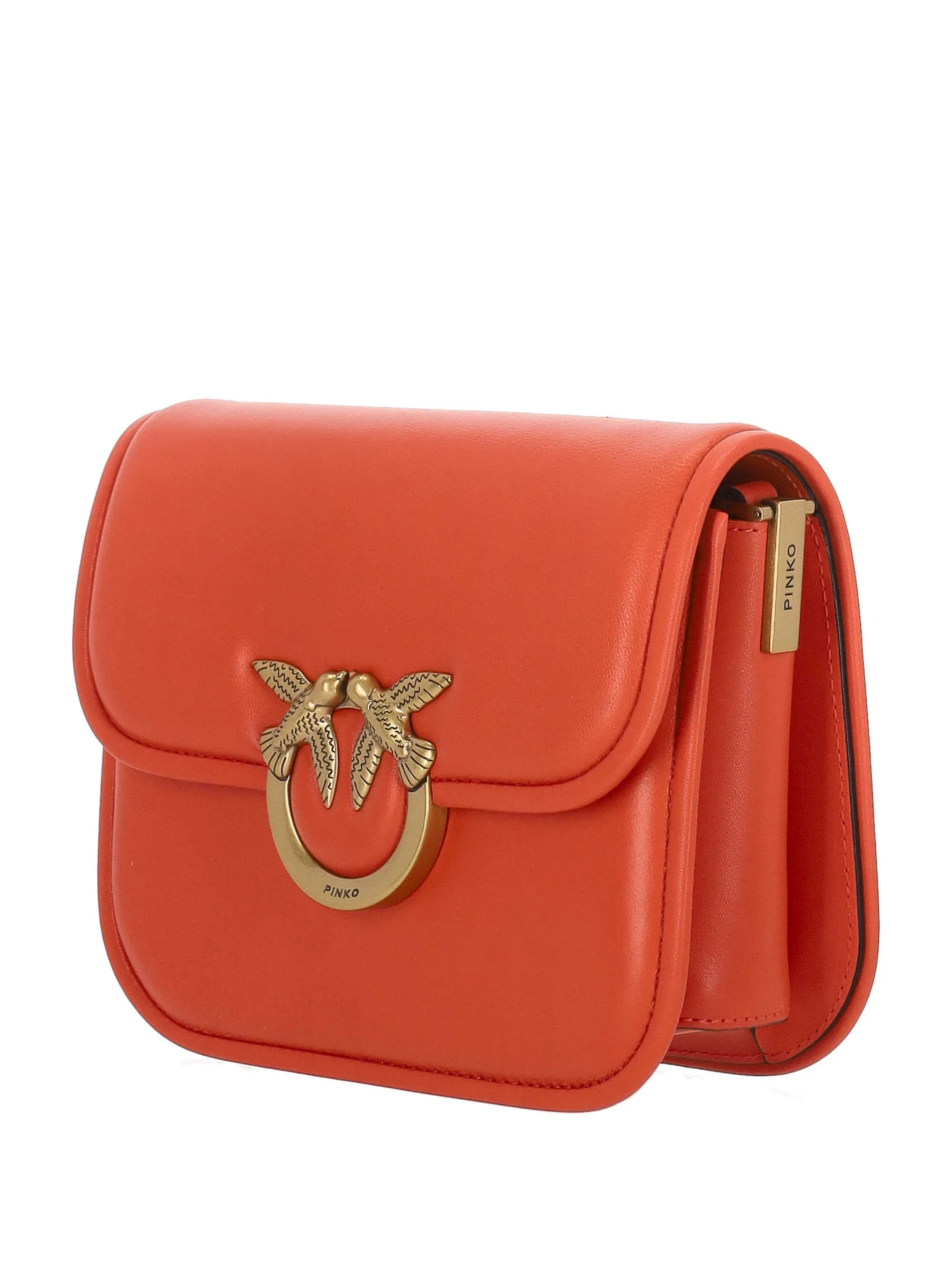 Pinko Love Box Red Antique Gold Bag