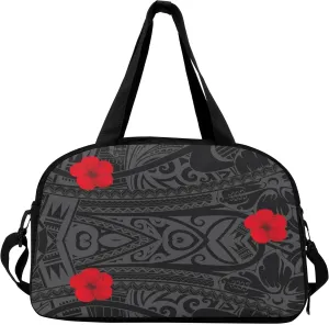 Polynesian Custom Travel Bag Pattern Personalized Portable Storage Bag Travel Camping Bag Vintage Tribal Print Handbag