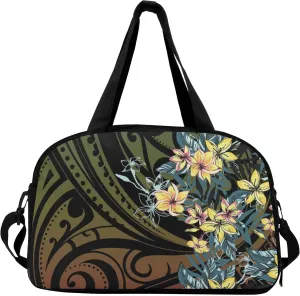 Polynesian Custom Travel Bag Pattern Personalized Portable Storage Bag Travel Camping Bag Vintage Tribal Print Handbag