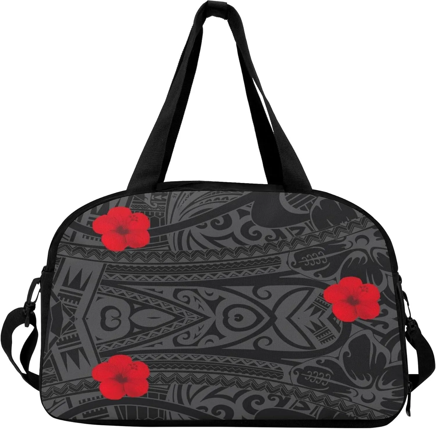 Polynesian Custom Travel Bag Pattern Personalized Portable Storage Bag Travel Camping Bag Vintage Tribal Print Handbag