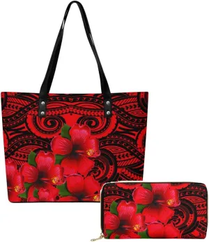 Polynesian Handbag Purse Samoa Tribal Print 2025 New 2-Piece Set Party Custom Wholesale Women'S Bag