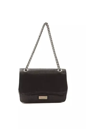 Pompei Donatella Womens Black Leather Crossbody Bag