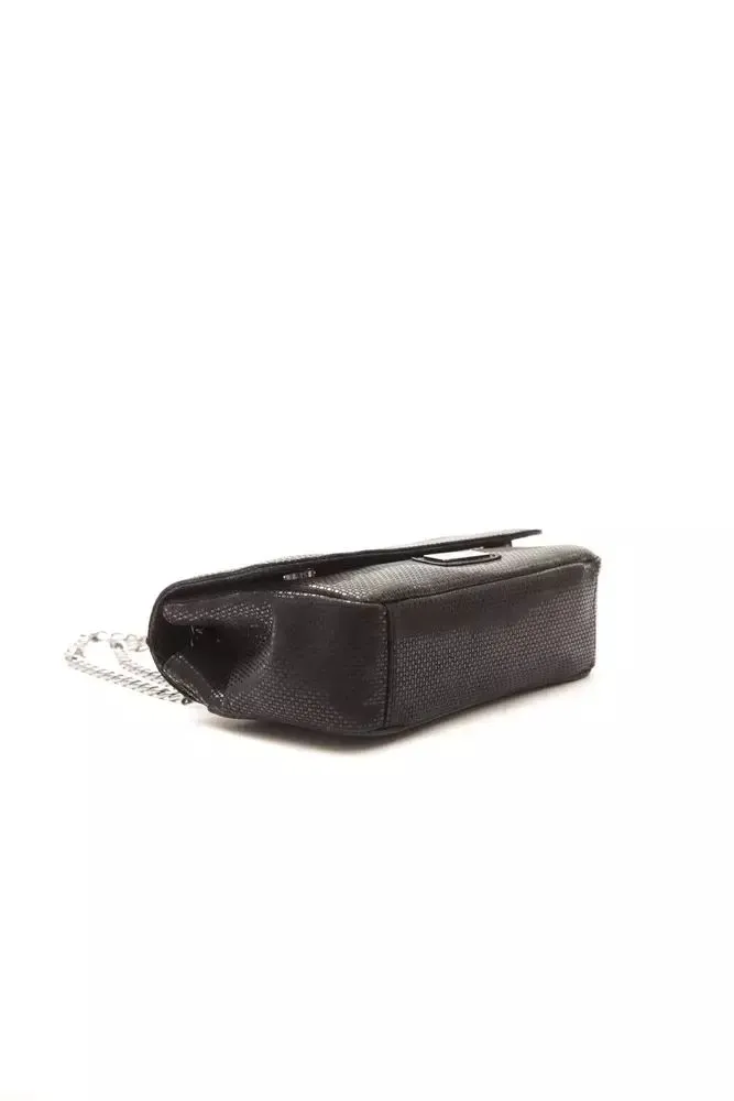 Pompei Donatella Womens Black Leather Crossbody Bag