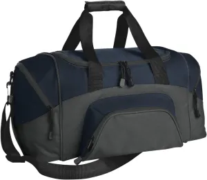 Port Authority - Small Colorblock Sport Duffel. BG990S, Navy/ Dark Charcoal, OSFA