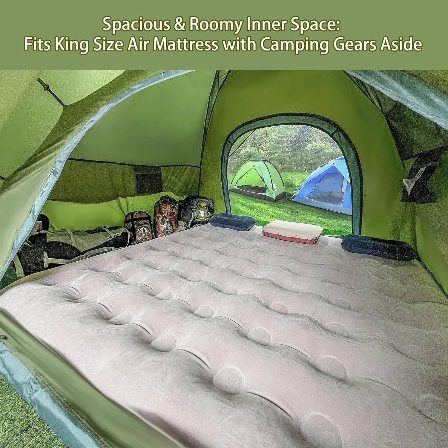 Portable Generic Pop Up Tent,3-4 Persons Camping Tent Waterproof Instant Automatic Easy Set Up Dome Tent for Holiday Hiking (Orange)