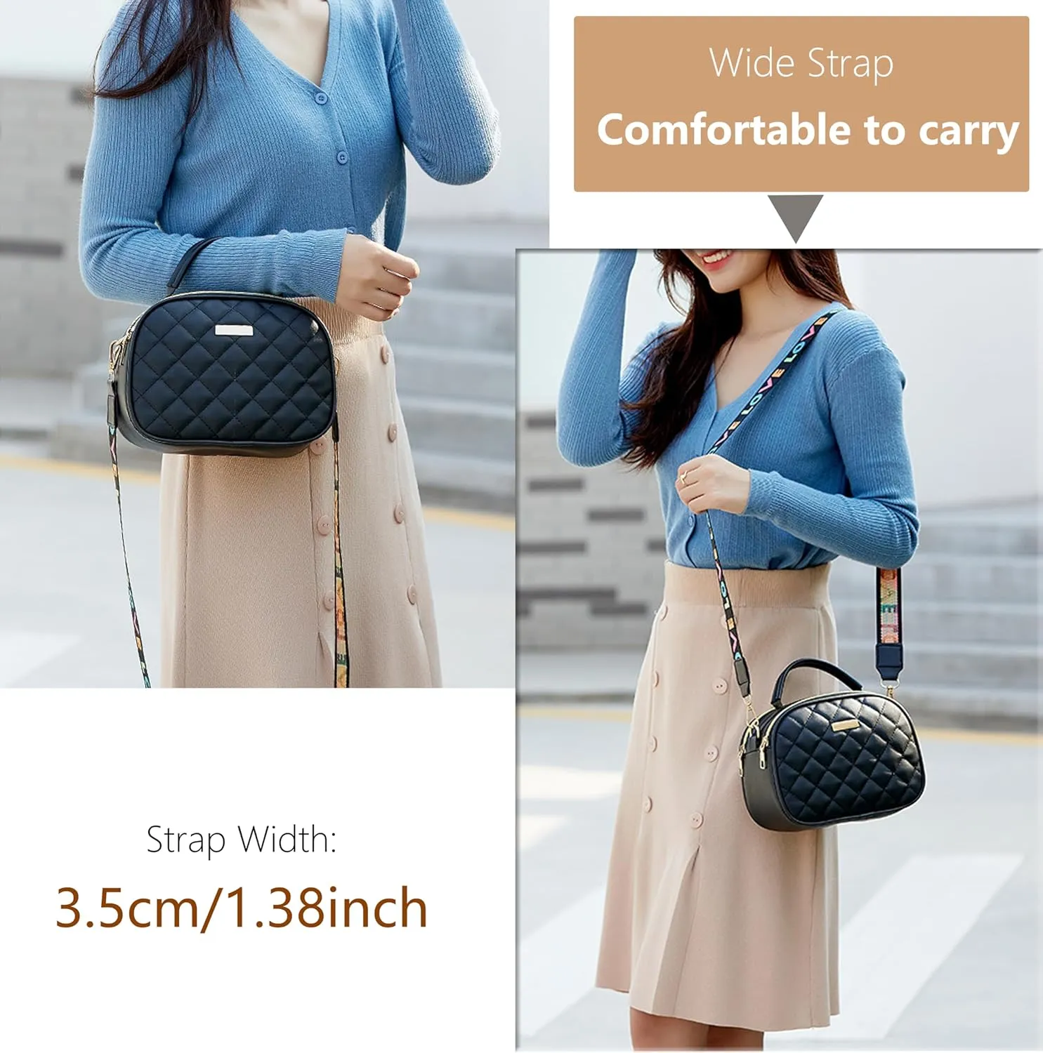 PORT&LOTUS Small Handbags for Women Fashion Top-handle Women's Bags Crossbody Purses for Women