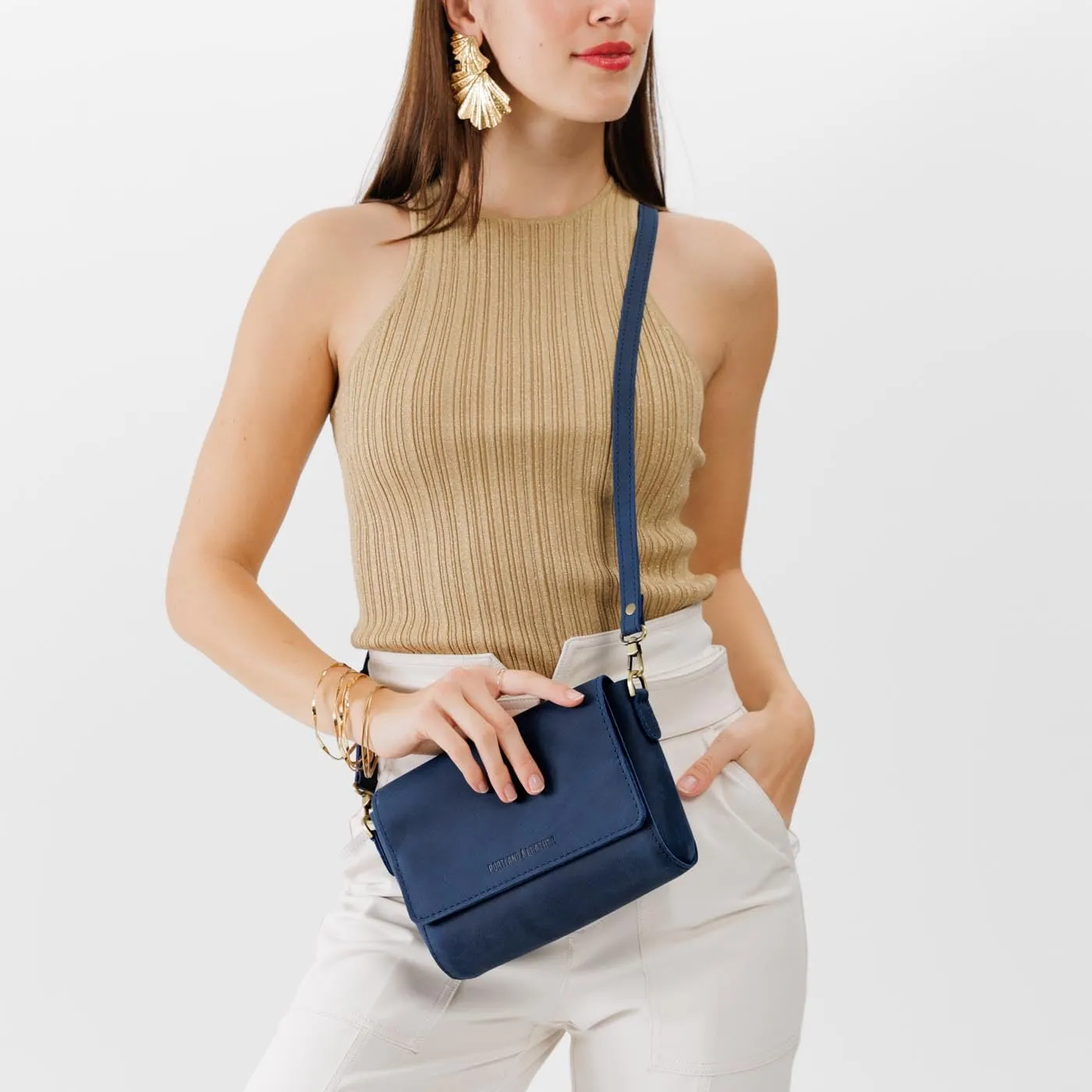 Portland Leather Goods Metro Mini Crossbody Bag for Women – Handmade from from the Finest Full-Grain Hides