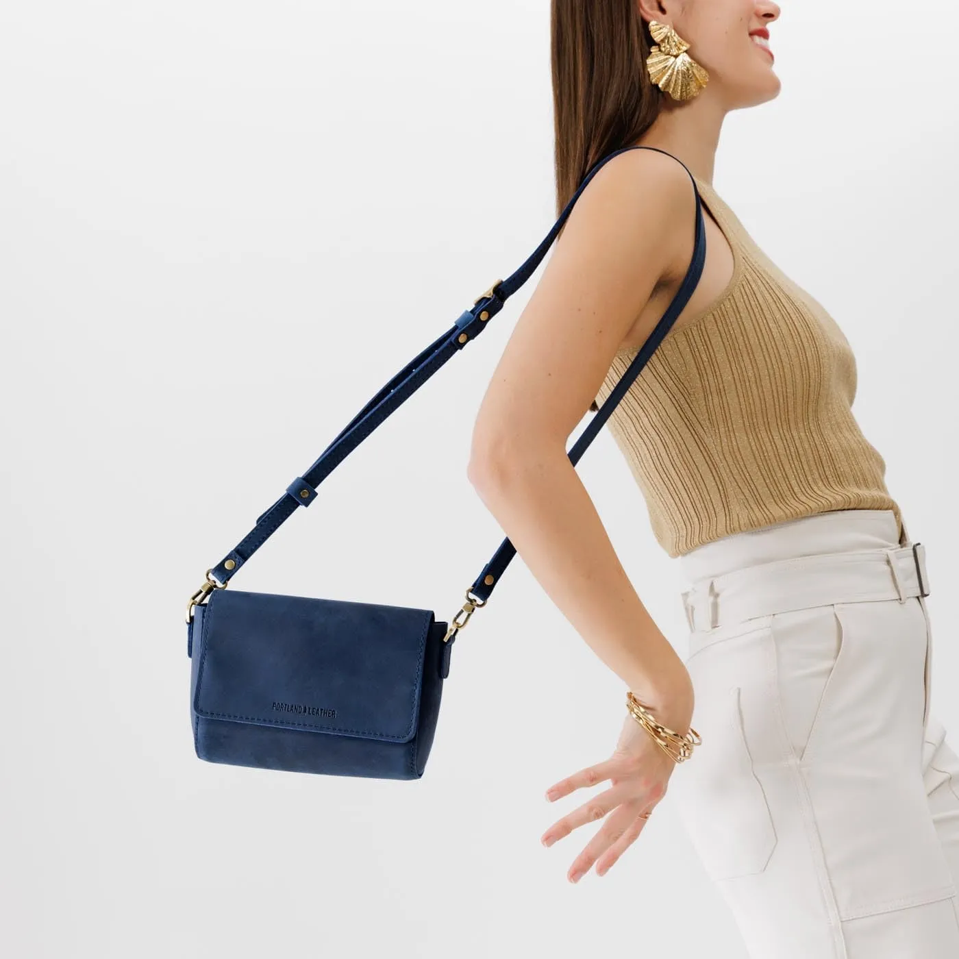 Portland Leather Goods Metro Mini Crossbody Bag for Women – Handmade from from the Finest Full-Grain Hides