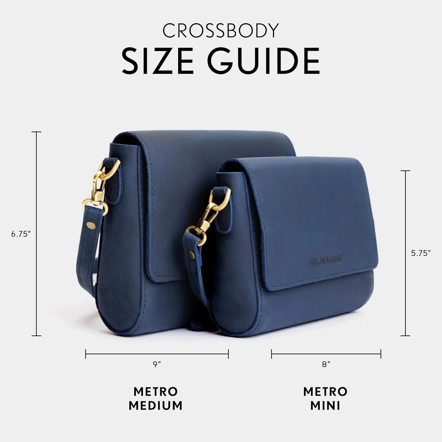 Portland Leather Goods Metro Mini Crossbody Bag for Women – Handmade from from the Finest Full-Grain Hides