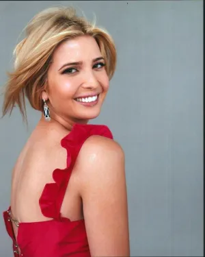 Posterazzi Ivanka Trump Looking Over Shoulder Is Pink Ruffle Dress Photo Print (16 x 20) - Item # MVM52848