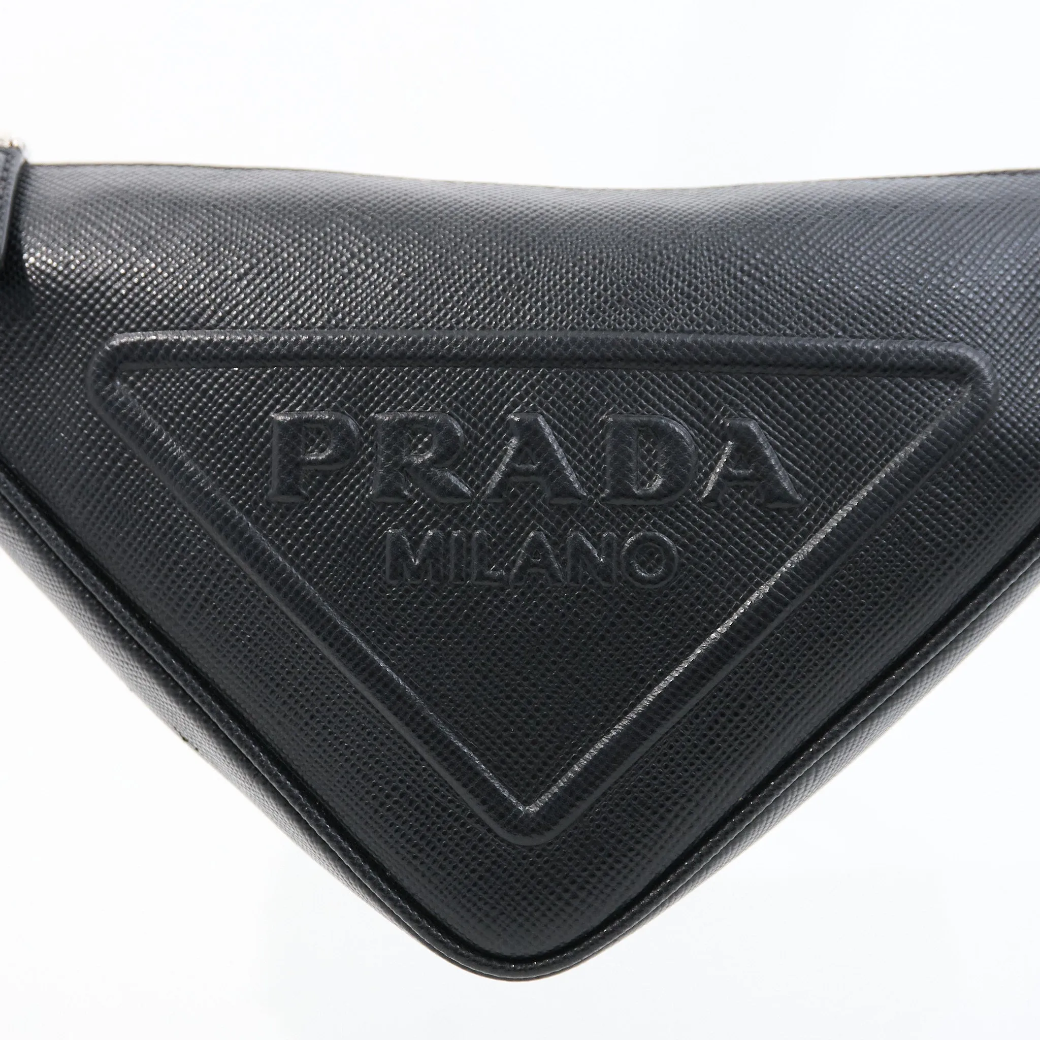 Prada Black Saffiano Triangle Bag